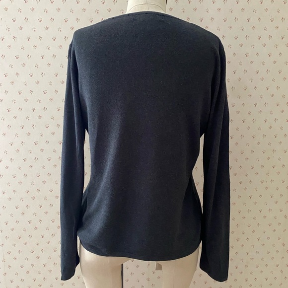 David Brooks dark grey silk mix sweater size S - Picture 4 of 10
